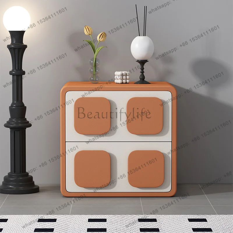 

Creative Tiny Cute Bedside Table Cream Style Modern Luxury Nightstands Storage With Drawers Mesitas De Noche Bedroom Furniture