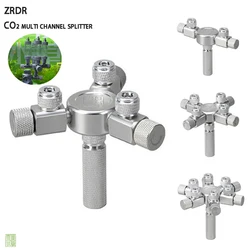 Stainless steel multi-channel Aquarium CO2 separator distributor check valve fish tank CO2 generator CO2 regulator accessories