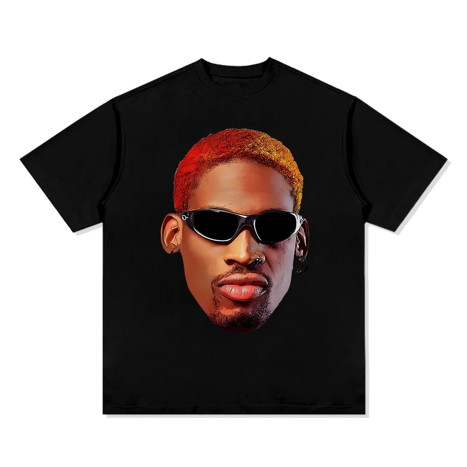 Basketball Star Rodman/Iverson/Anthony Printed T Shirts Basketball Fan Commemorative Cotton Short Sleeve T-Shirt Summer Tops Tee