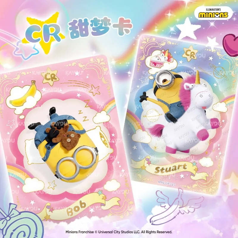 KAYOU Minions Card Cute Master 2th Generic Animation Cartoon Collection Card Toy Ornaments Children's Holiday Gifts