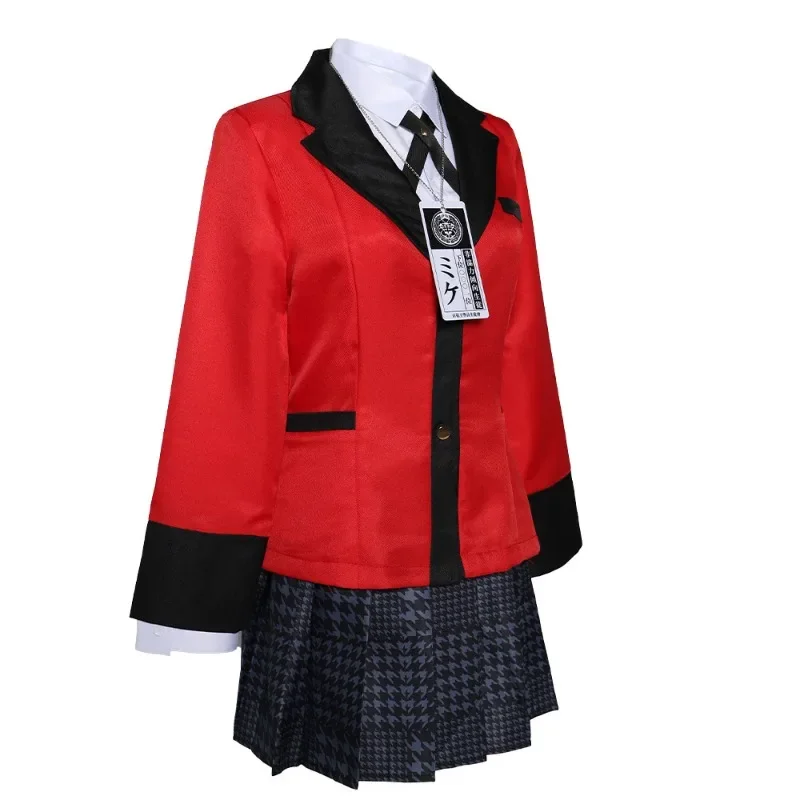 Anime Kakegurui Jabami Yumeko przebranie na karnawał Sayaka kompulsywny hazardzista Anime uczennica JK jednolita kurtka bluza z kapturem komplet — zdjęcie 5
