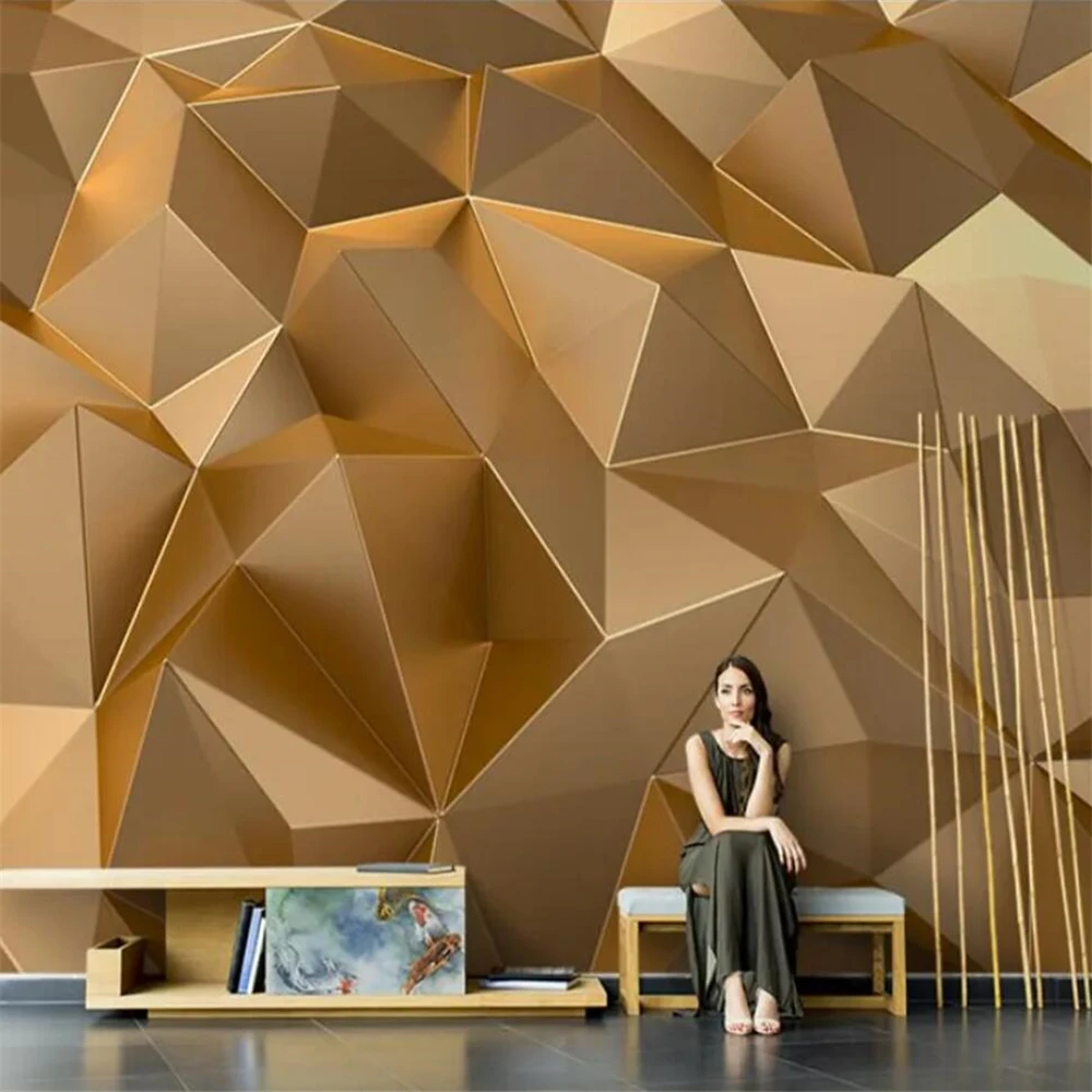 

Custom Art geometric photo wallpaper mural sofa bedroom TV backdrop papel de parede mural wallpaper living room home decorations