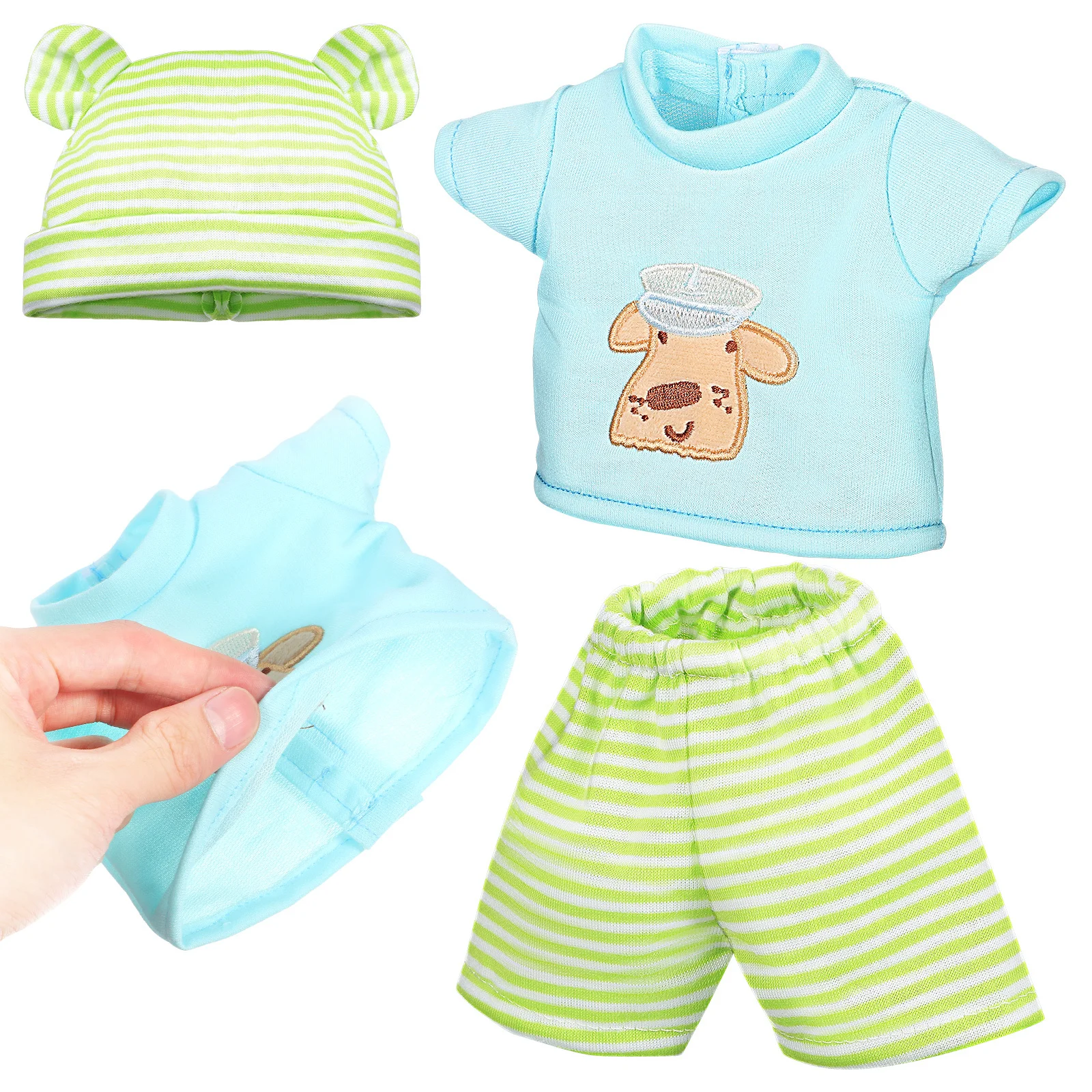 

Комплект детской одежды 10, одежда из хлопкового материала для новорожденных девочек и мальчиков, реалистичные детские аксессуары