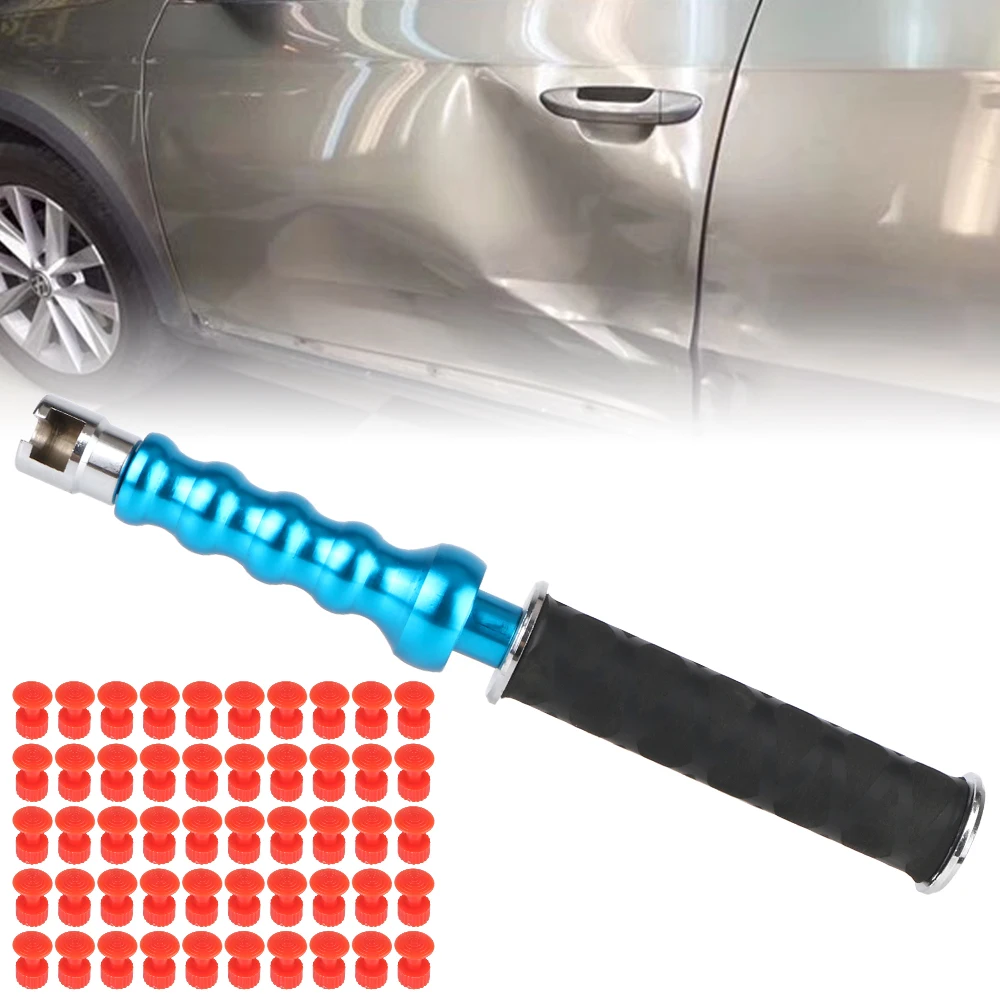 

Puller Hammer for Automobile Hail Dent Remover With 50pcs Pulling Tabs Car Body Dent Repair Tool Kit Car Dent Repair Pull Hammer
