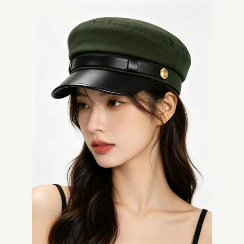 Unisex Vintage Flat Cap, Breathable Eight-Panel Peaked Hat, British Driver Cap Suitable for Outings, Travel, and Daily Wear