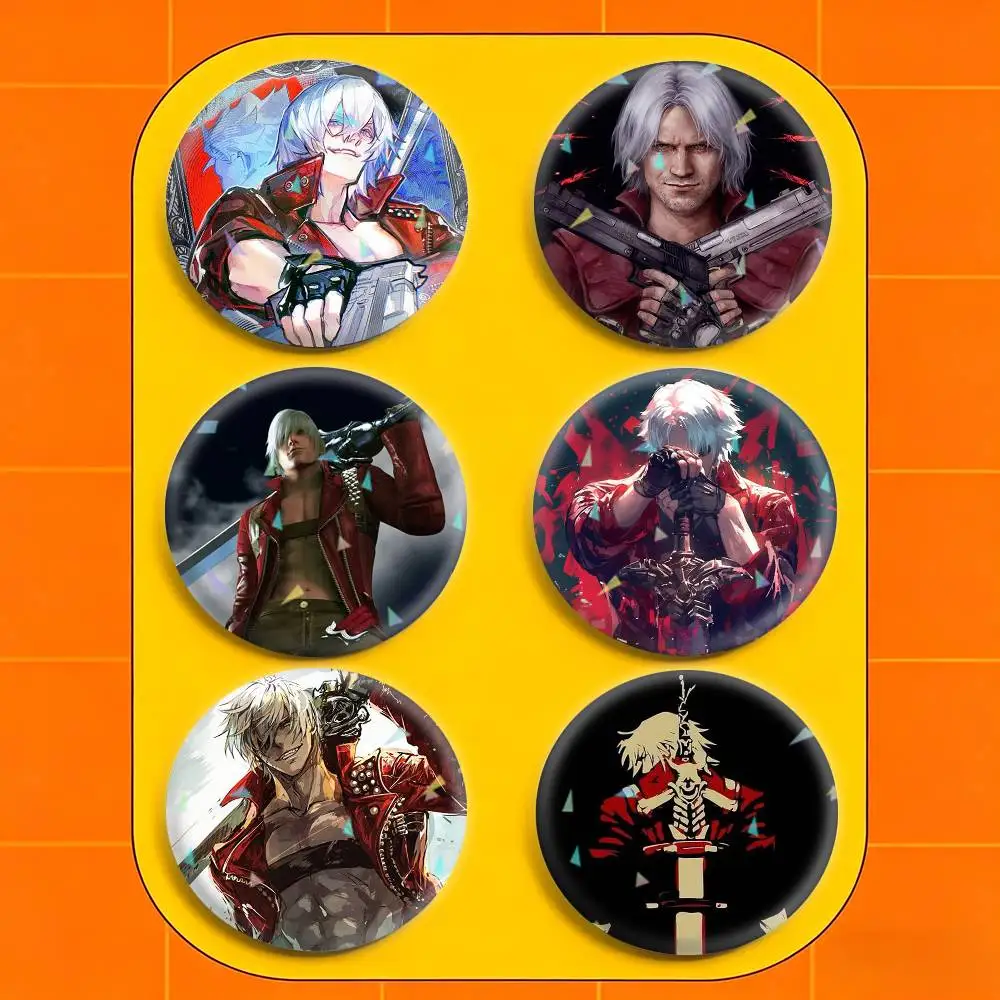 D-Dante D-Devil May Cry 5 Badges Niche Design Brooch for Backpack Lapel Pins Creative Accessories
