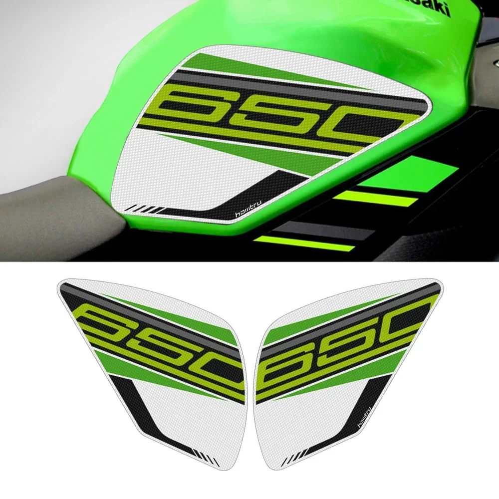 

Motorcycle Tank Grip Traction Pad Side Gas Knee Protection Anti-slip Sticker for Kawasaki Ninja 650 2017-2020