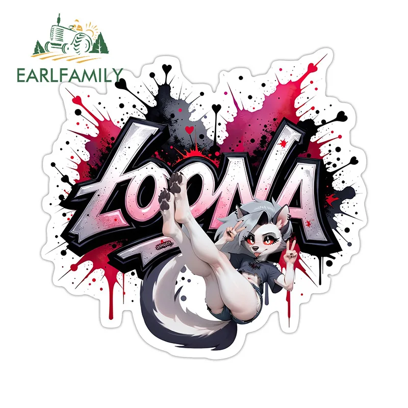 

EARLFAMILY Creative Colorful Loona Tuya Car Stickers Cool Persoanlity Cartoon Camper JDM Window Decals Vinyl Car Accessories