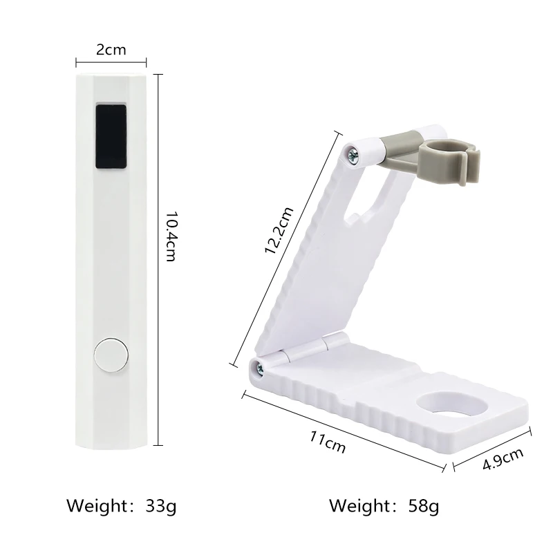 Rechargeable Portable LED Nail Dryer Handheld UV Nail Lamp Digital Display Mini Gel Curing Light For Home Salon Manicure Tool
