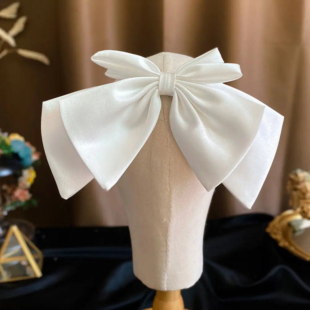 

Стильная тканевая заколка-бант для волос с надежной фиксацией, аксессуар для прически на свадьбу, День святого Валентина, подарок на день рождения для нее, свадебные заколки-банты