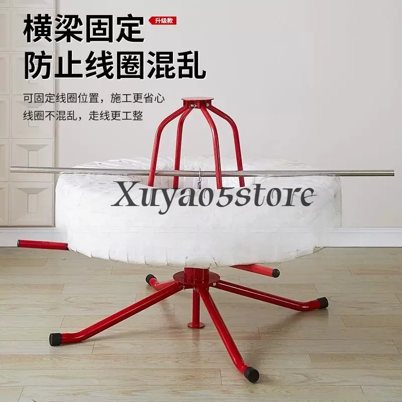 Floor Heating Pipe Retractor, Coil, Geothermal Plate Floor Heating Pipe Rack, Damping Double Bearing Pe Pipe Laying Artifact,