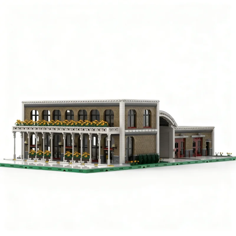 18217pcs MOC Breakwater Pass Pretorius Bus Terminal Modular Buildings Model Building Blocks Toys Brick Education 3D Display