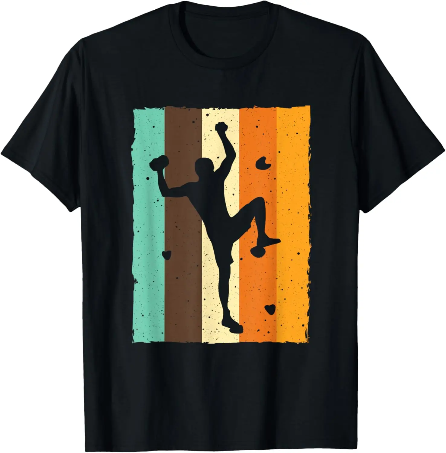 

Vintage Bouldering Rock Climbing Silhouette Graphic Tee Men Women Sport T-Shirt