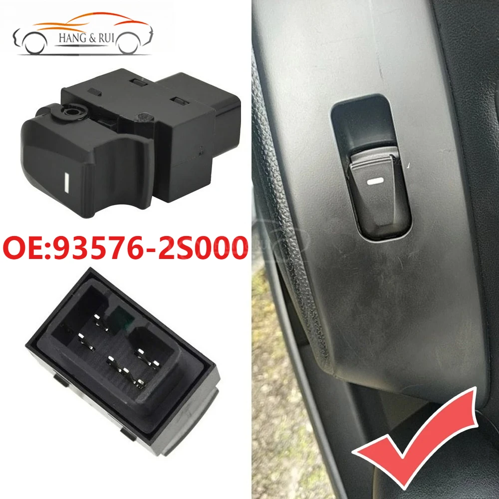93576-2S000 Passenger Rear Left Right Window Control Switch Single Button 7 Pins for Hyundai Tucson Ix35 2010-2015 935762S000