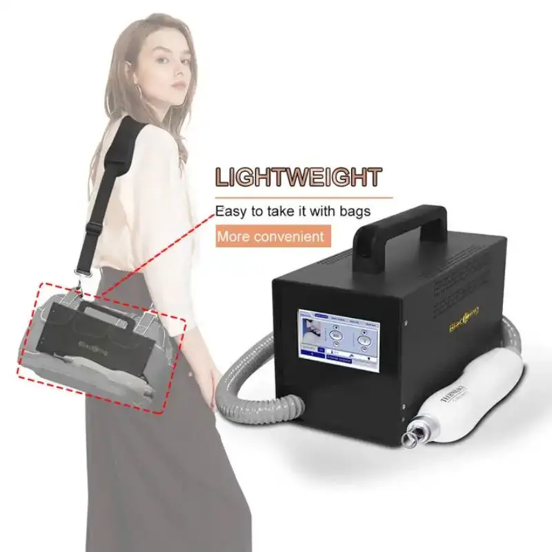 

Portable Pico Laser Nd Yag Tattoo Removal Machine Non-invasive Eyebrow Washing Pigment Freckle Acne Treatment With Carry Bag