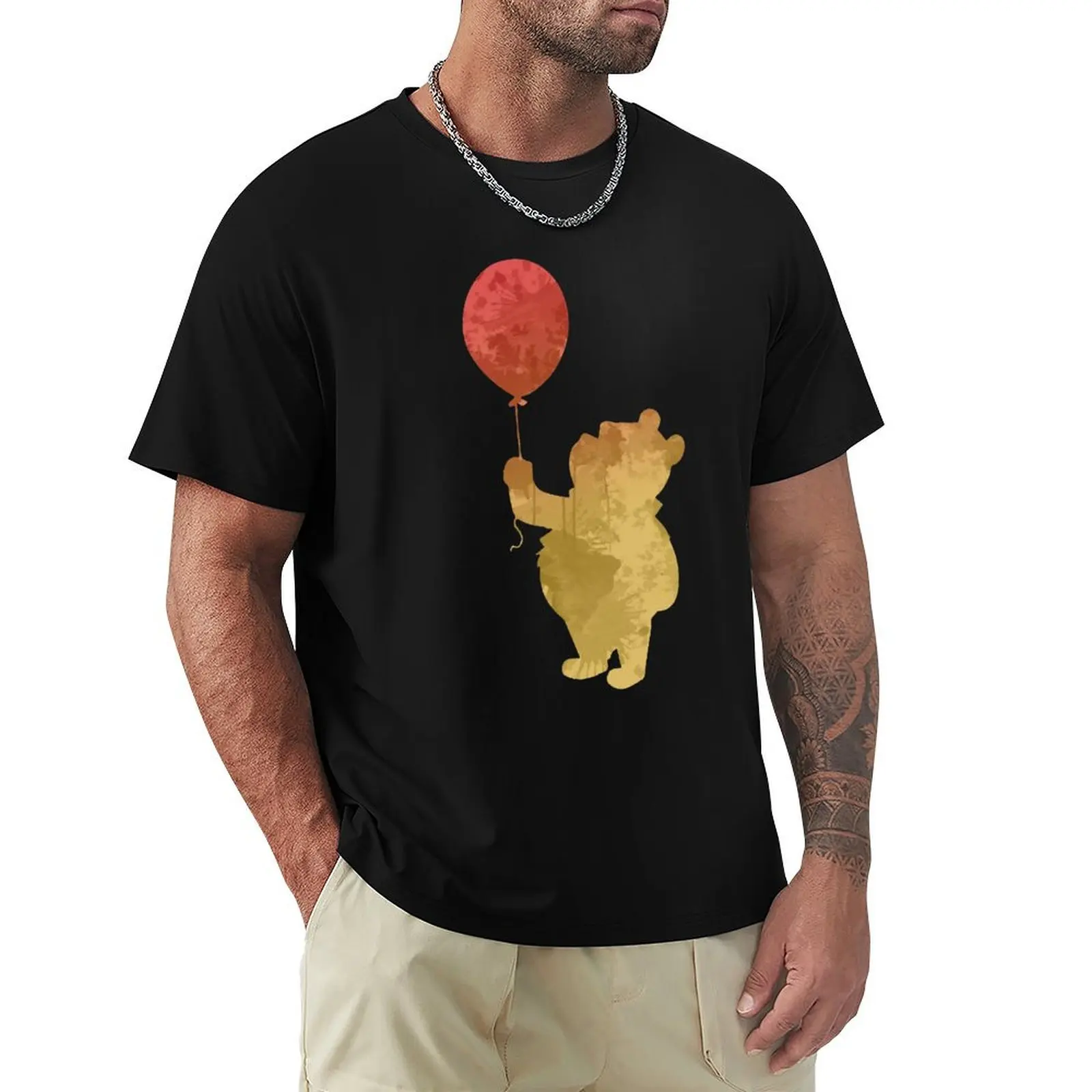 

Bear Inspired Silhouette T-Shirt vintage graphic tee boys animal print blacks man t shirt men t shirts high quality