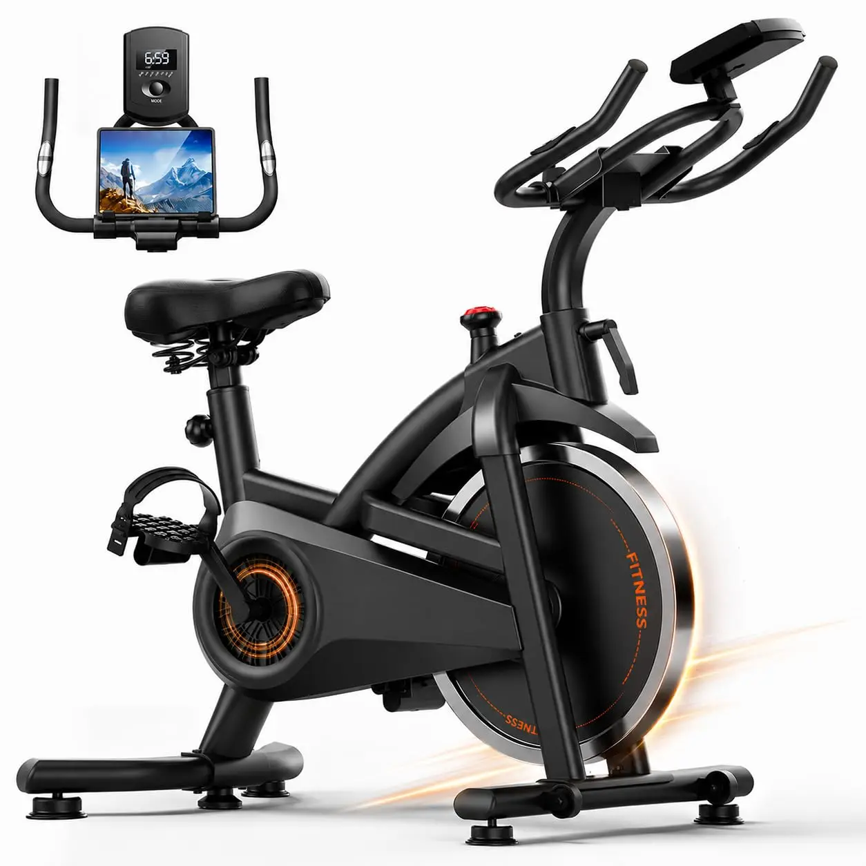 Exercise Bike, Stationary Bikes for Home with Brake Pad