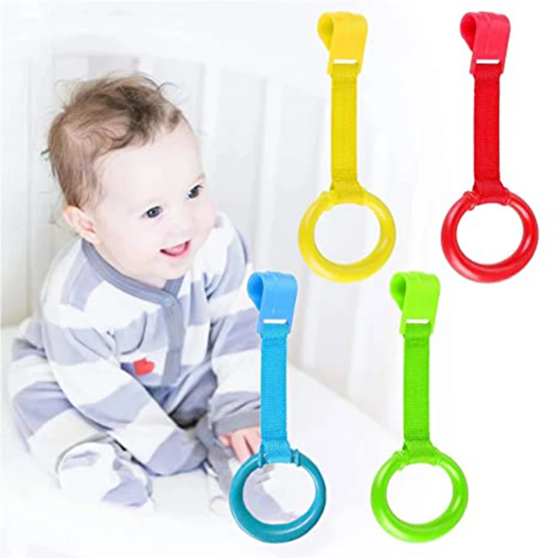 Playpen Crib Hooks Bed Arm Exercise Gym  Baby Walking Assistant Pull Up Ring Safety Learning Stand Up Rings For Toddler