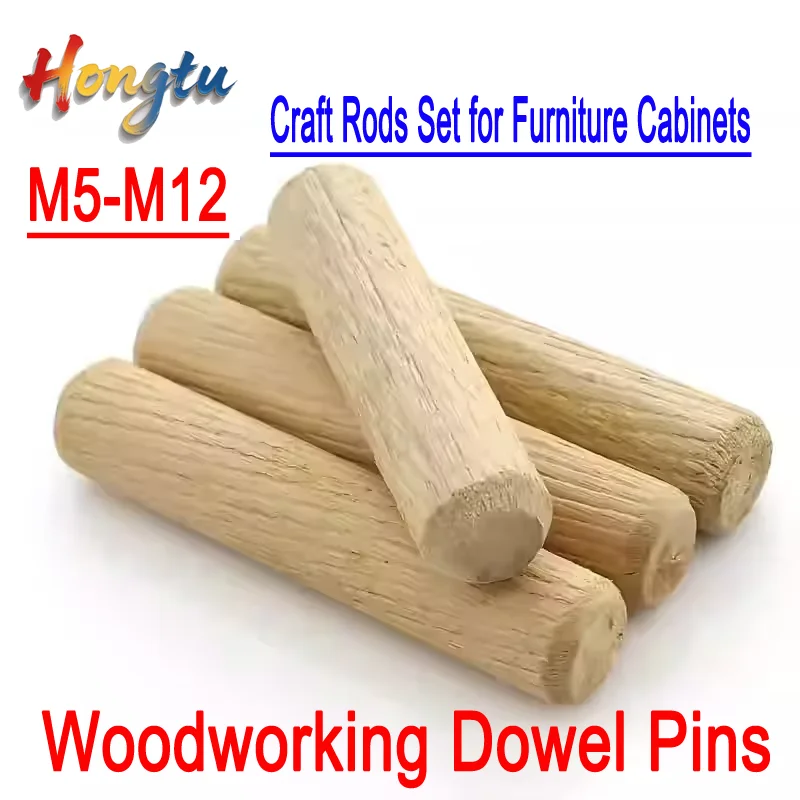 

Woodworking Dowel Pins (M5-M12) - Craft Rods Set for Furniture, Cabinets & Drawers