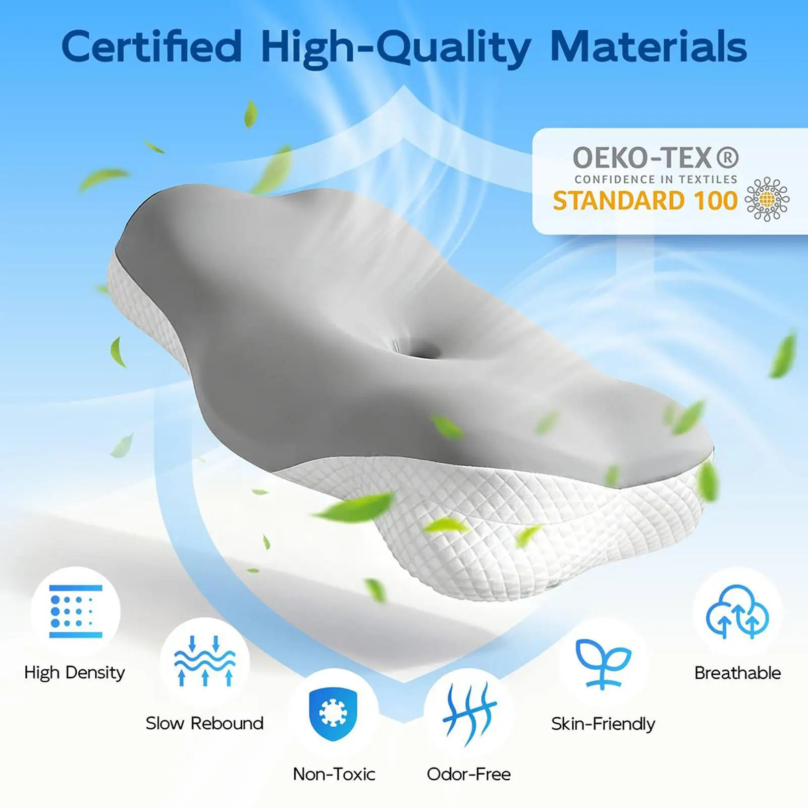 

Cervical Pillow For Sleeping Memory Foam Bed Sleeping Supplies Ergonomic Neck Support Pillow For Office Drivers Students Elderly