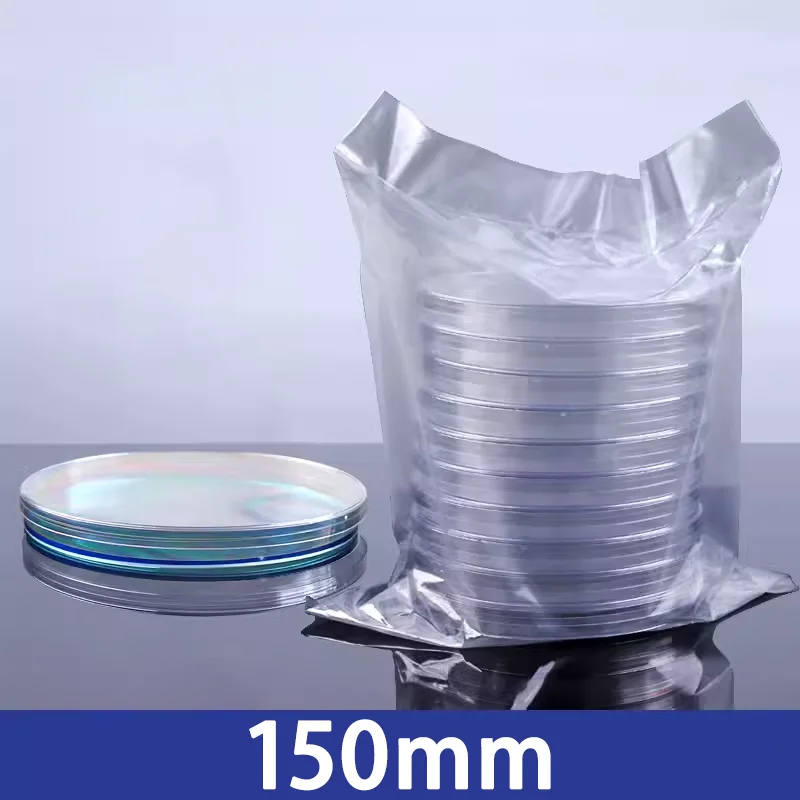 10Pcs Lab 35mm 60mm 90mm 100mm 120mm 150mm Disposable Sterile Plastic Petri Dishes Lab Cell Tissue Culture Dish