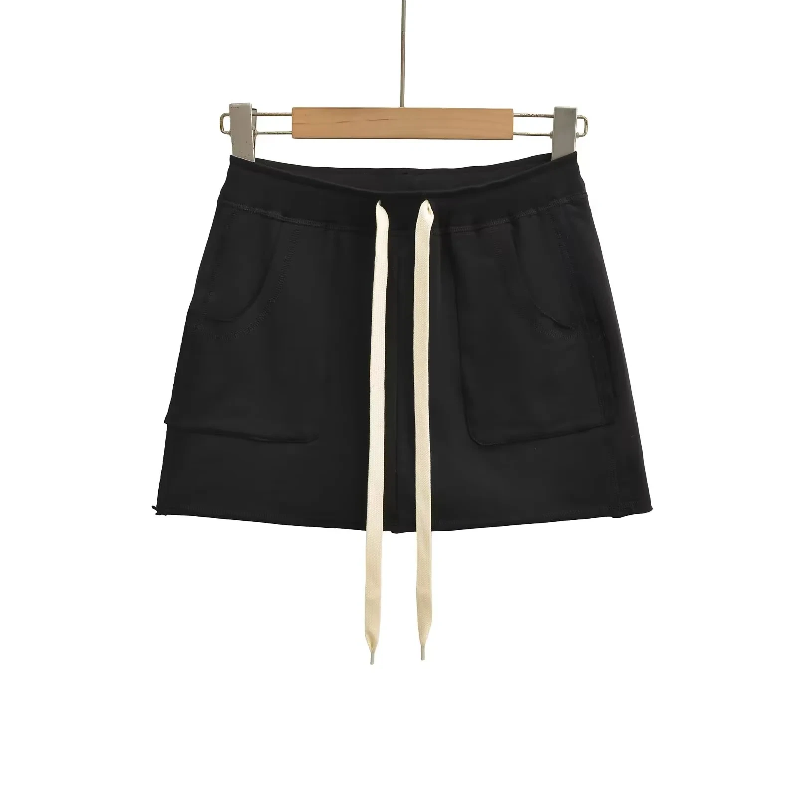 مثير عالية الخصر الأمريكية مخيط f تنورة المرأة ort Sle 2025 جديد الخريف سليم صالح الترا فورت تنورة لباس غير رسمي #4