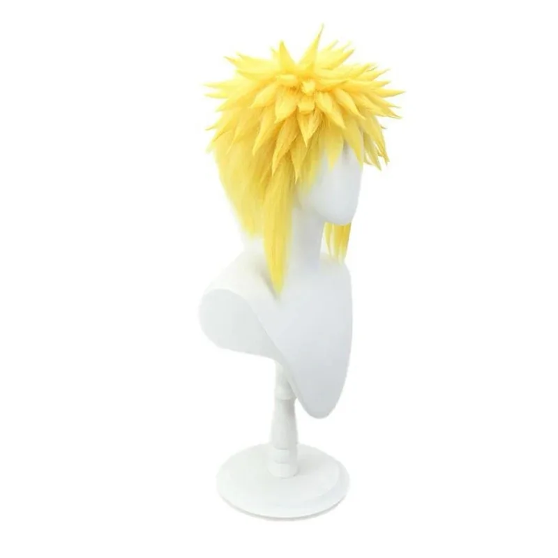 CyHOKAGE NINJA ميناتو ناميكازي تأثيري شعر مستعار اصطناعي أنيمي Coser 4th هوكيج ألياف مقاومة للحرارة شعر مستعار عالي الجودة حفلة يومية