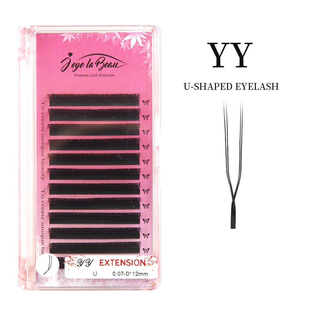 JB Jeyelabeau  YY 3D 4D 5D  W Eyelash Extensions U-Shaped Extension New Style Mink Premade Volume Fans Individual Lashes