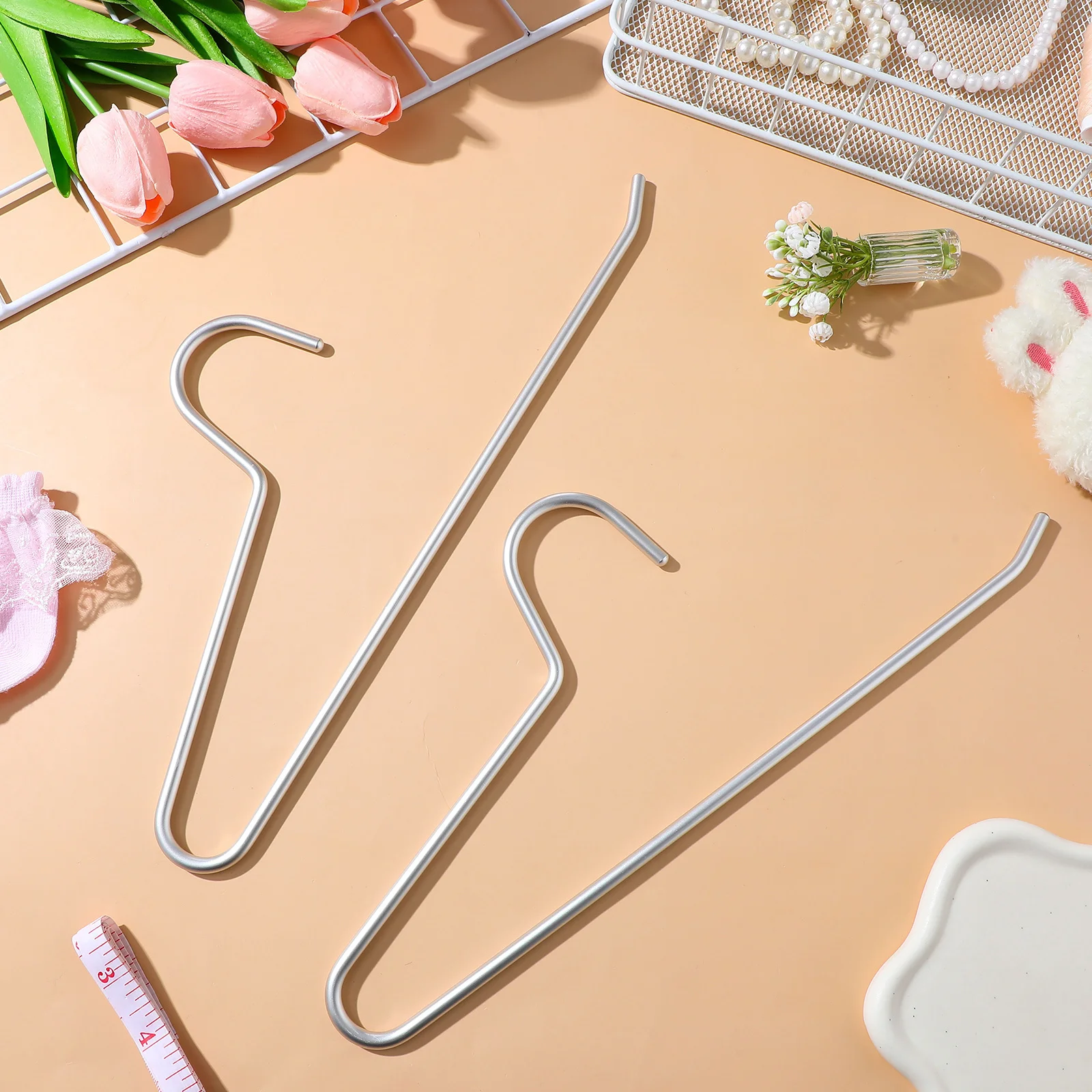 

10Pcs Aluminum Alloy Pants Hangers Non Slip Space Saving Pants Organizer Skinny Jeans Closet Hangers Hanger Organizer