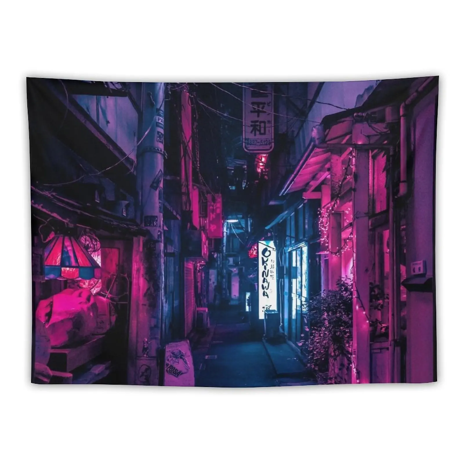 

Underground Alleyway To Neon Festival Tapestry Bedrooms Decorations Wallpaper Aesthetic Room Decor Tapestry