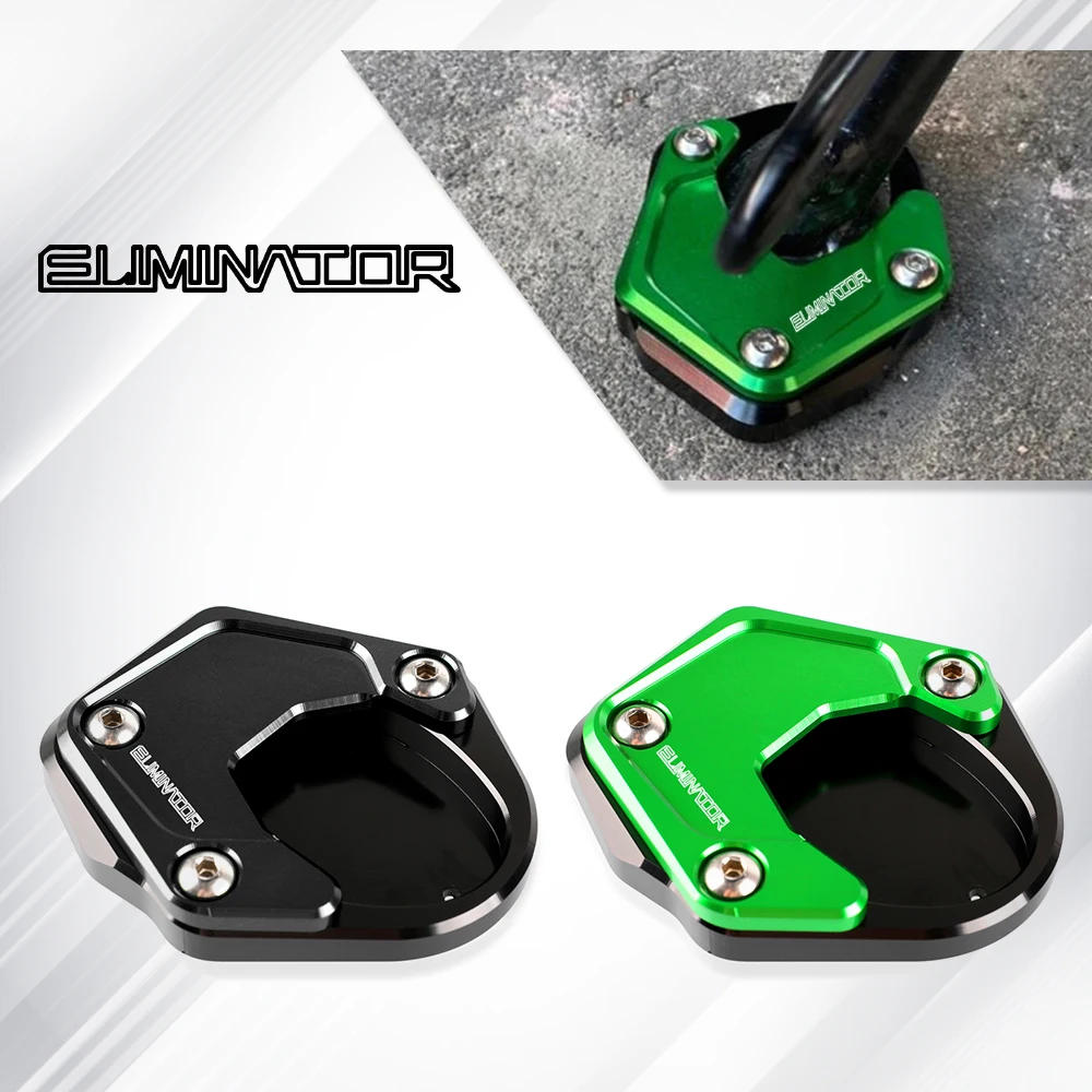 

For Kawasaki Eliminator 500 450 400 2024 2025 Motorcycle Accessories Side Stand Extension Support Pad Kickstand Enlarger Plate