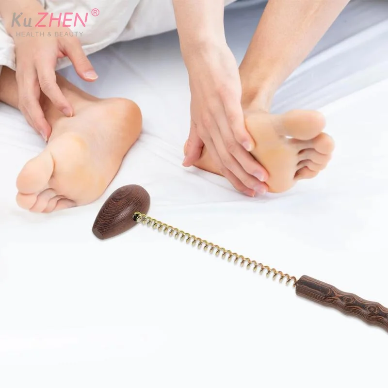 1PCS New and High Quality Wooden Massager Ball Hammer Reduce Soreness Percussion Spring Ball Massager Reduce Fatigue For Office