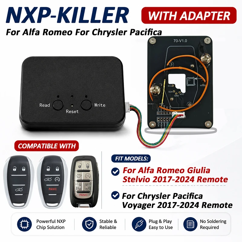CNP259 Super NXP KILLER Soldier-Free Adapter Key Adding Device For Alfa Romeo Giulia Stelvio For Chrysler Pacifica Voyager 2017+