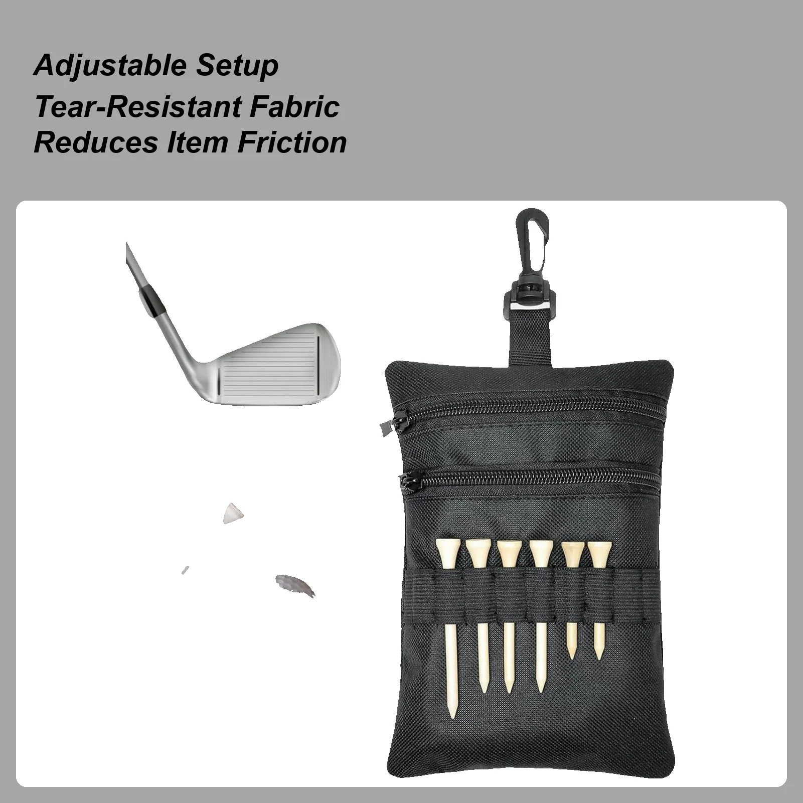 

Сумка для мяча для гольфа, поясной карман на молнии с застежкой-молнией, сумка для футболки для гольфа, сумка для пояса, рюкзак для тренировок на открытом воздухе, для путешествий, тренажерного зала, для мужчин, папы