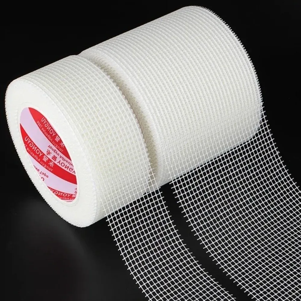 Self-Adhesive Drywall Joint Tape Alkali Resistant Heavy Duty Fiber Mesh Crack Patch Tape Fiberglass Drywall Repair Tape
