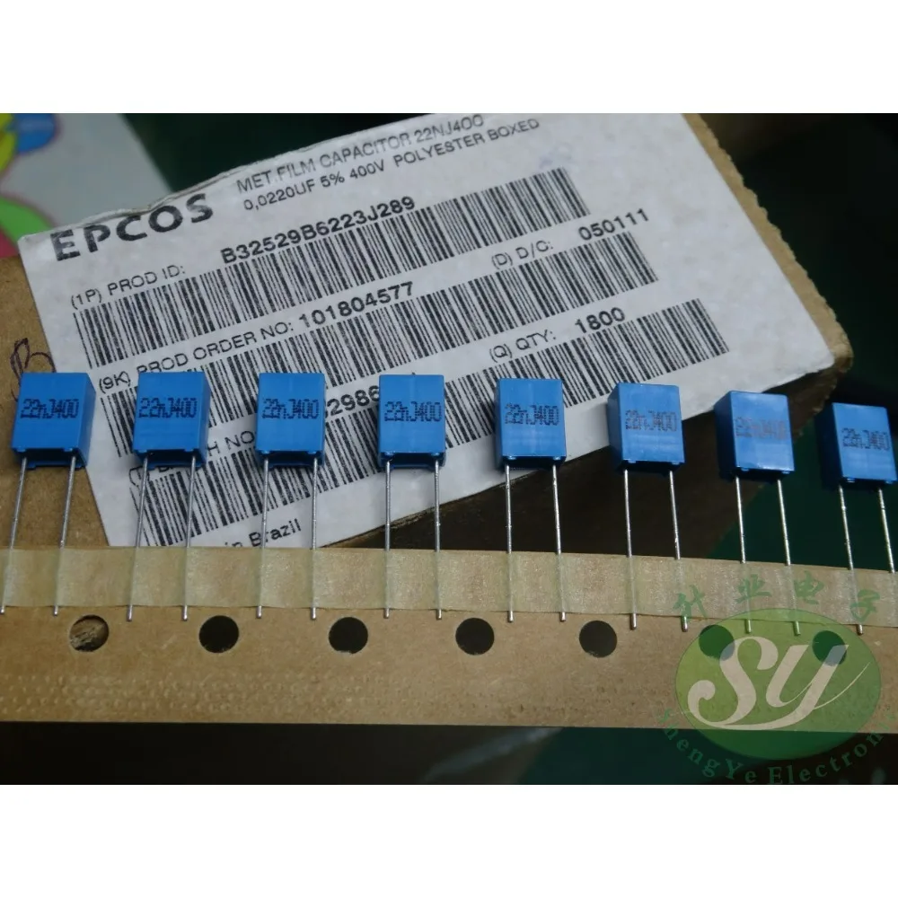 

20PCS EPCOS 0.022uf/400v 22nf 223 Brand New 5mm Film Capacitor B32529B6223J289