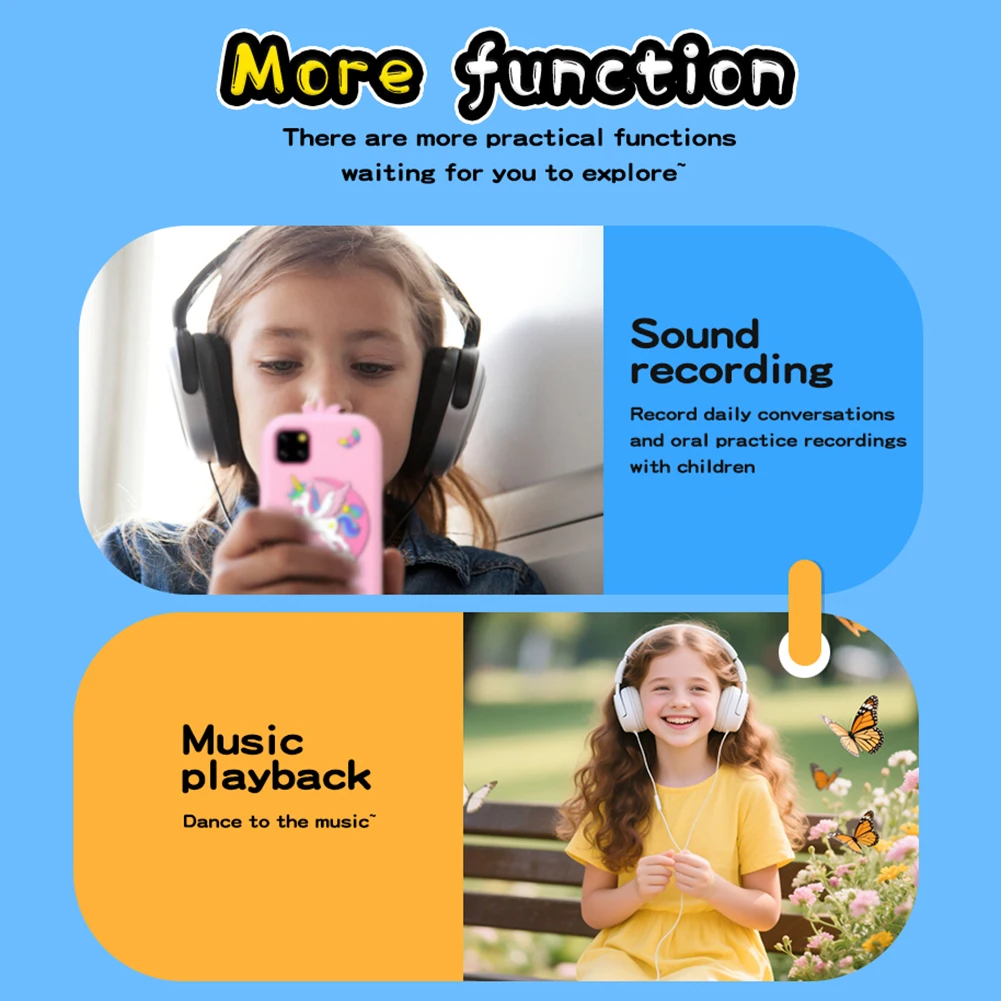 2.8 Polegada telefone de brinquedo infantil interativo smartphone com câmera telefone da criança com câmera dupla para idades de 3-7 jogo leitor de música