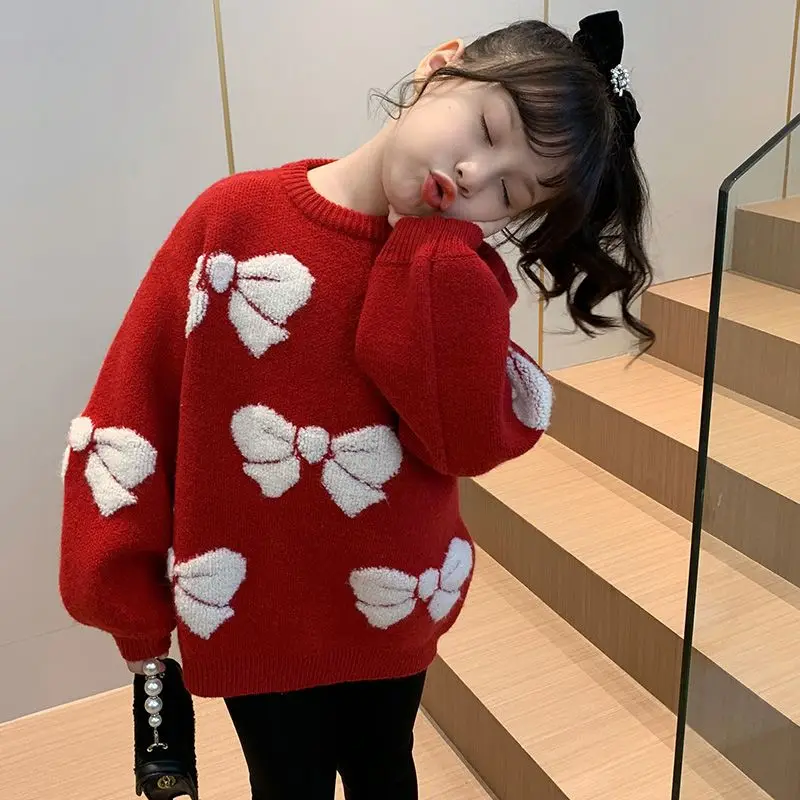 2-12 Year Autumn New Baby Girls Clothes Baby Sweater Toddler Knit Sweater Newborn Knitwear Long Sleeve Cotton Baby Pullover Tops