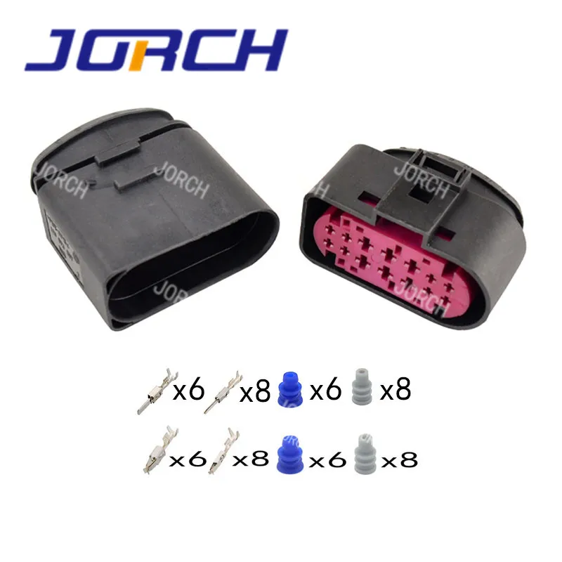 

14 pin male female Waterproof Auto Connector Wiring harness V-W electrical connectors 1J0973737 1J0973837