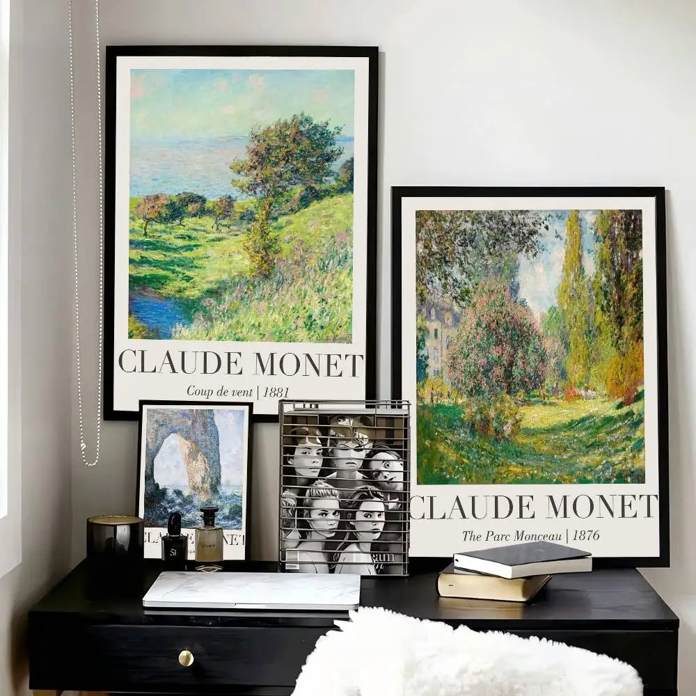 Impressionism Artist Claude Monet  Posters High Quality Self-adhesive Wall Art Decorations Color Prints Sticky
