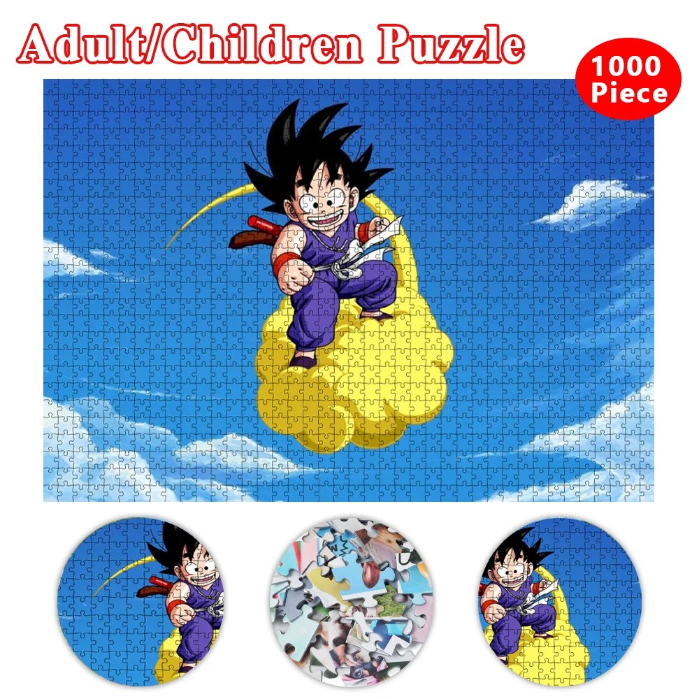 Dragon Ball Anime Collection 1000Pcs Jigsaw Puzzle Educational Toys Brain Teaser Puzzles Adults Kids Fun Montessori Table Game