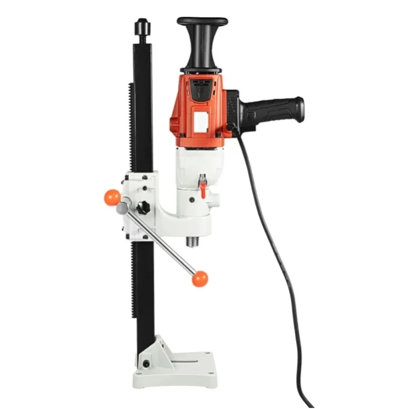 Betonbohrgerät 2200W Handgeführte Wandbohrmaschine Nass-Trocken-Kernbohrer mit Ständer für Stahlbeton, Ziegel, Rohre, AC