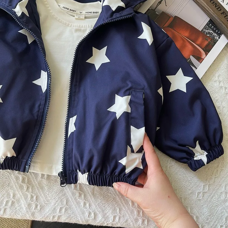 แฟชั่นเด็กทารกพิมพ์ Hooded JACKET ทารกเด็กวัยหัดเดินเด็กการ์ตูน Outwear Coat ฤดูใบไม้ผลิฤดูใบไม้ร่วงสบายๆเสื้อผ้าเด็ก 18M-10Y