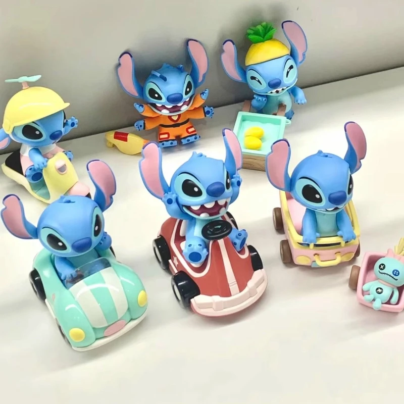 Caja ciega de la serie Disney Stitch Trip, figura de acción de Anime, modelo de juguete de dibujos animados, colección de decoración de escritorio, regalo de cumpleaños y Navidad