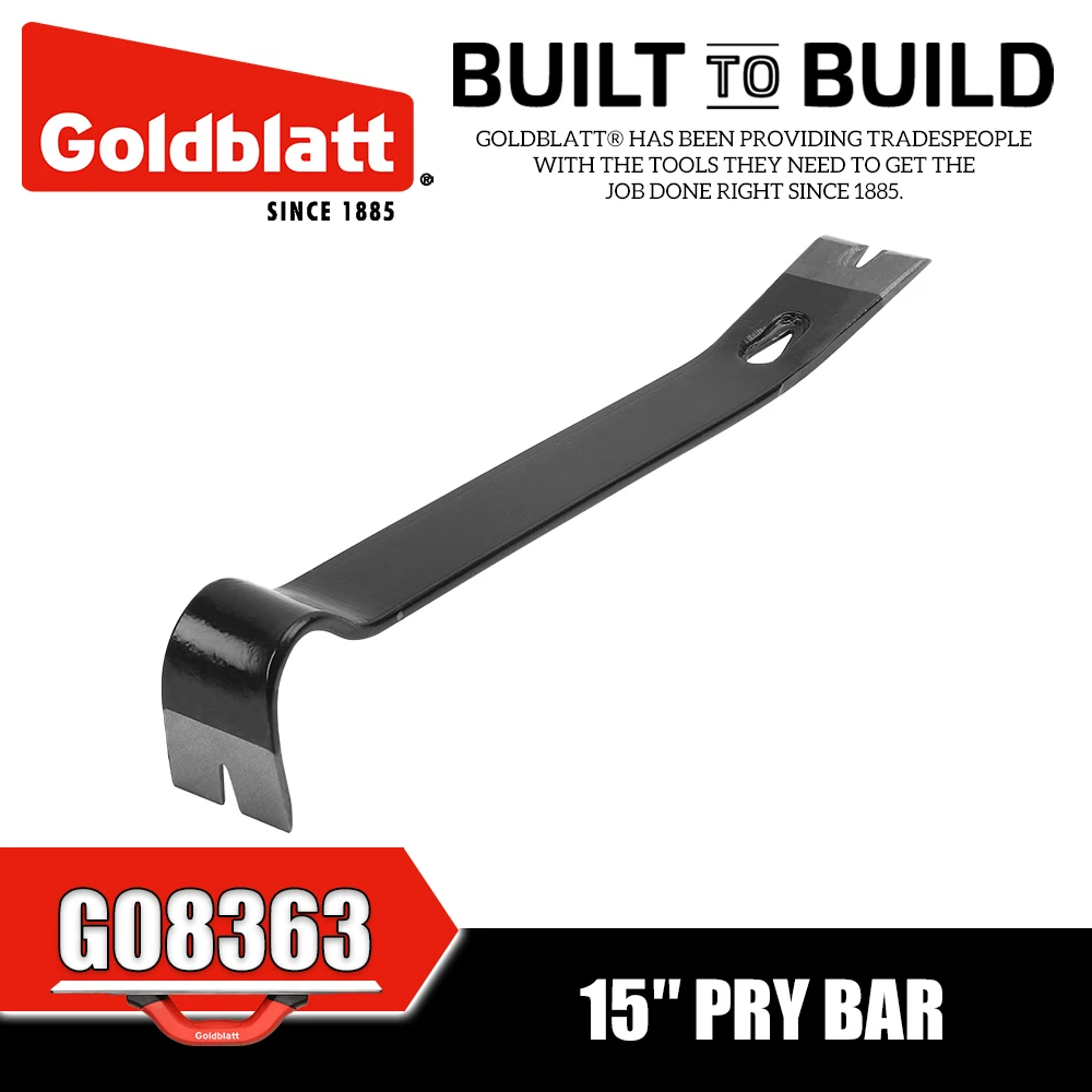 GOLDBLATT G08363 G08364 Pry Bar 12″/15″ Hand Tools Nail Puller