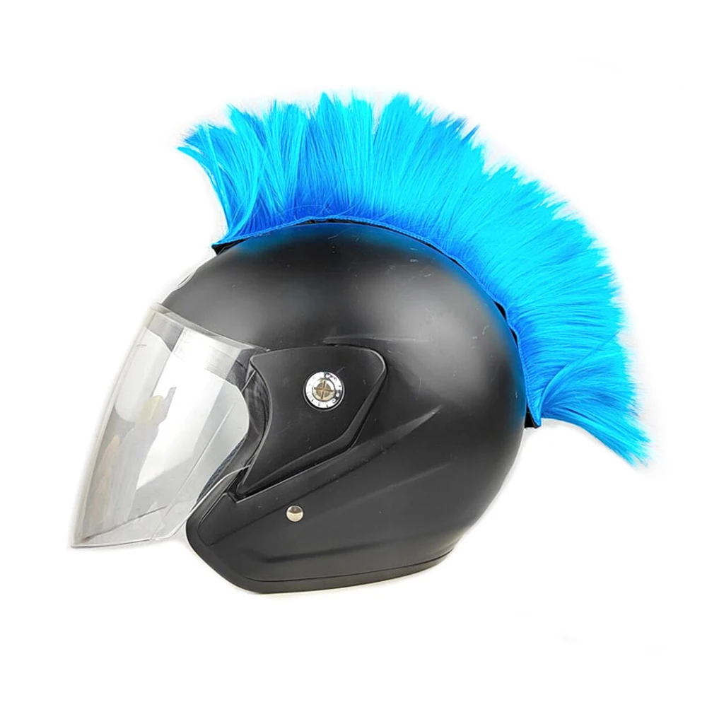 Motorcycle Helmets Mohawk Wig Hair Electric Bike Scooter Motorbike Helmet Accessories Stickers Cosplay Styling Wig Hair