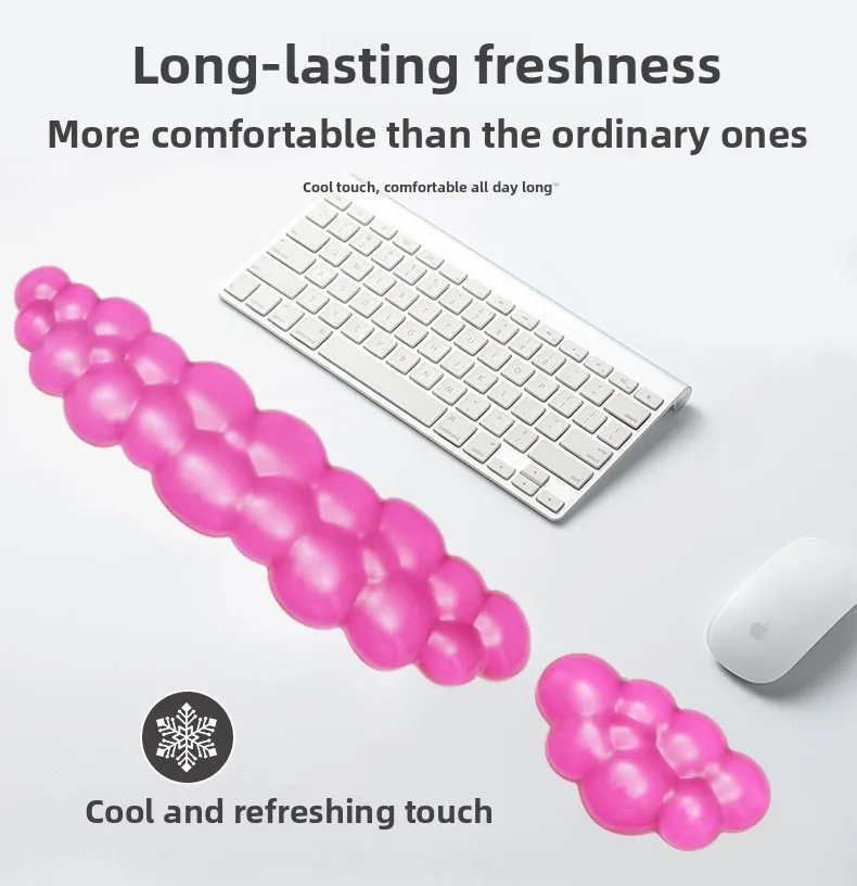 Wolkenförmige Silikon-Handgelenkauflage Mauspad Tastaturunterlage Ergonomische Schreibtischunterlage für Büro und Gaming in 8 Farben – Detail 5