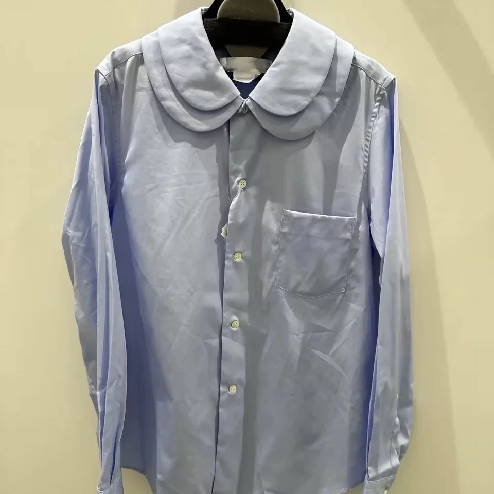 เสื้อผ้าผู้หญิงสไตล์ญี่ปุ่น แขนยาว คอตุ๊กตา ผ้าฝ้ายเนื้อนุ่ม สไตล์ลำลอง แฟชั่นฤดูใบไม้ผลิ-ฤดูร้อน รุ่นใหม่ล่าสุด ผ้าสองชั้น