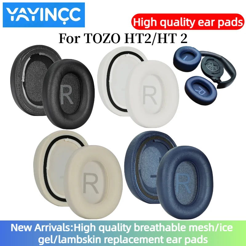 

YAYINCC 1 Pair Replacement memory foam Ear Pads Pillow Cushion Cover For TOZO HT2/HT 2 Headset