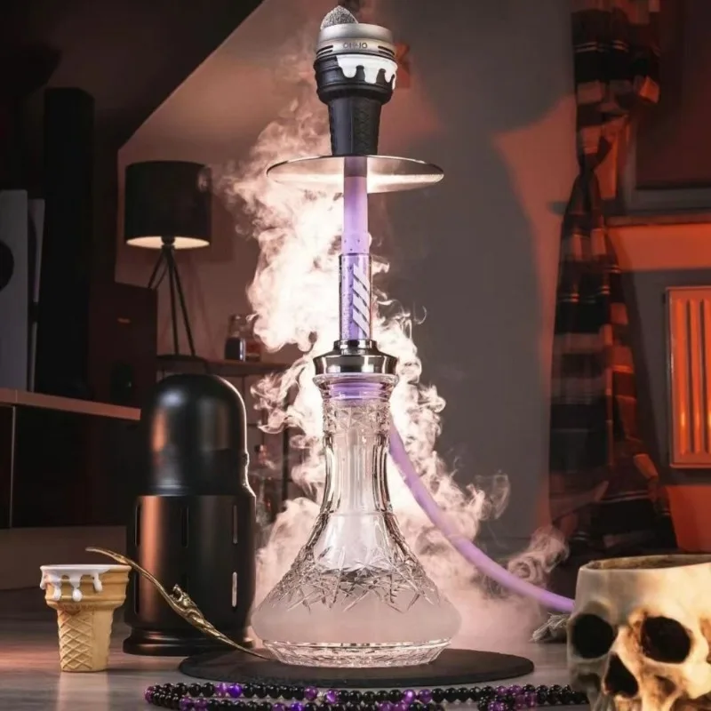 

New, small portable hookah set with silicone smoke pot